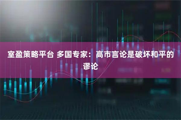 室盈策略平台 多国专家：高市言论是破坏和平的谬论
