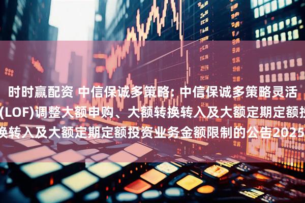 时时赢配资 中信保诚多策略: 中信保诚多策略灵活配置混合型证券投资基金(LOF)调整大额申购、大额转换转入及大额定期定额投资业务金额限制的公告20250905