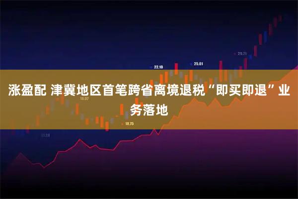 涨盈配 津冀地区首笔跨省离境退税“即买即退”业务落地